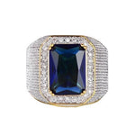 Cool Punk Night Clubs Sapphire Gem Gold Unisex RingRing