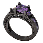 Amethyst Black Gold Filled RingRing