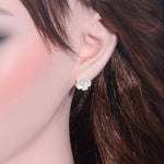Authentic 925 Sterling Silver Flower Shell EarringsEarrings