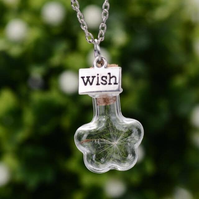 Glass Bottle Natural Dandelion Seed NecklaceNecklaceStyle 3