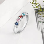 Personalized 4 Birthstones RingRing