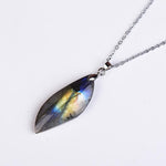 Natural Labradorite Leaf Shape PendantPendant
