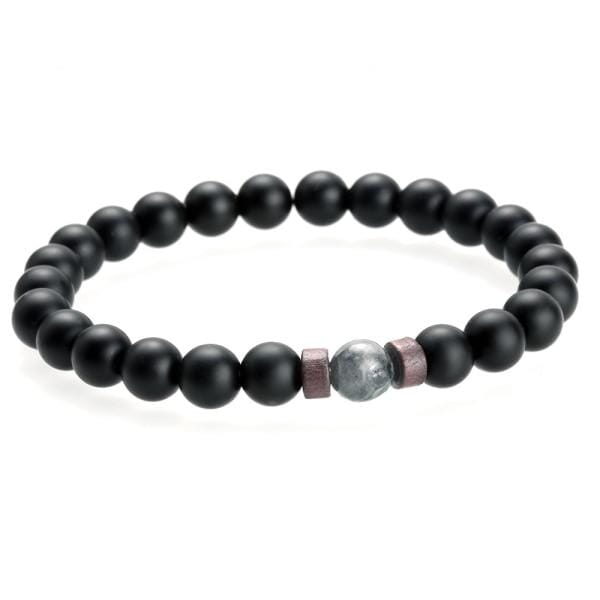 Natural Moonstone Lava Stone Bead Tibetan Buddha Bracelet For MenBeadsI