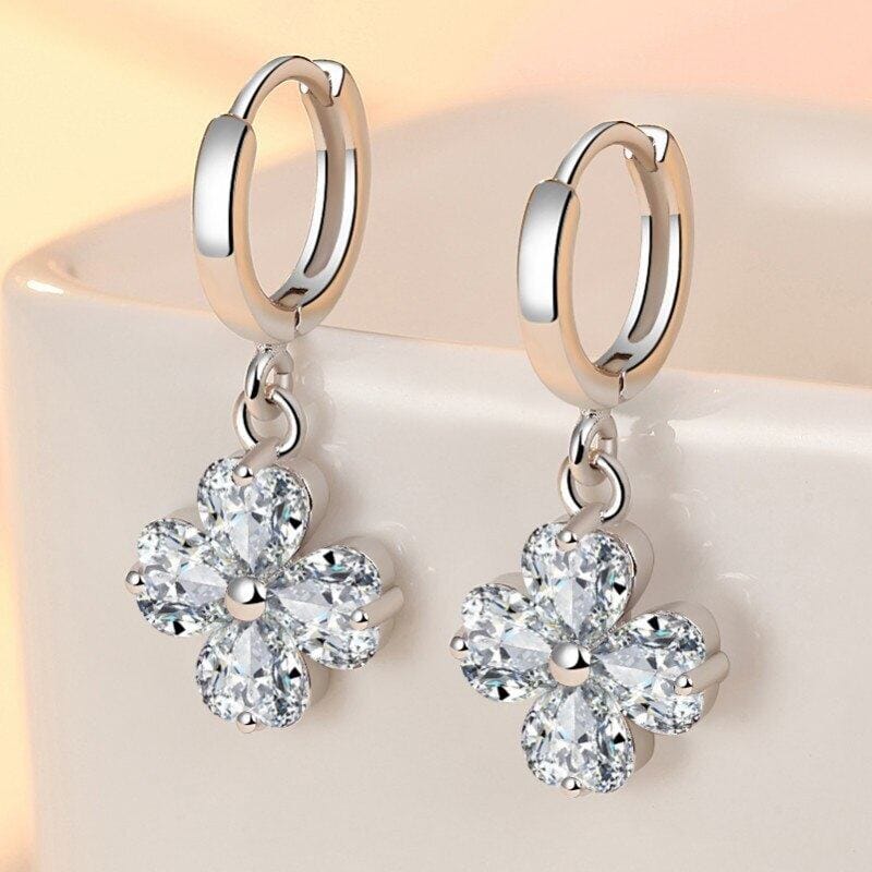 Exquisite Jade Clover Long Tassel Earrings - 925 Sterling SilverEarrings6