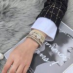 Rhinestone Owl Magnetic Buckle BraceletBracelet