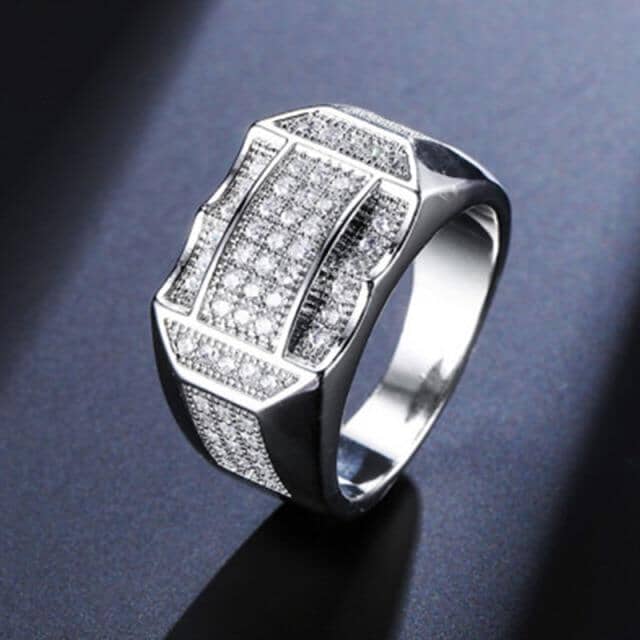 14K White Gold/ Silver Zircon Diamond RingRing6White Gold