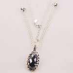 Romantic Black Onyx Necklace - 925 Sterling SilverNecklace