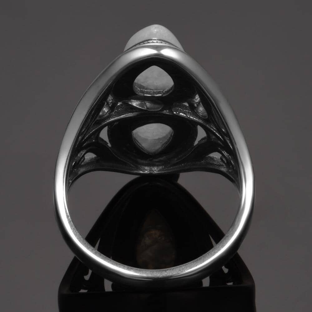 Vintage Rainbow Moonstone Ring - 925 Sterling SilverRing