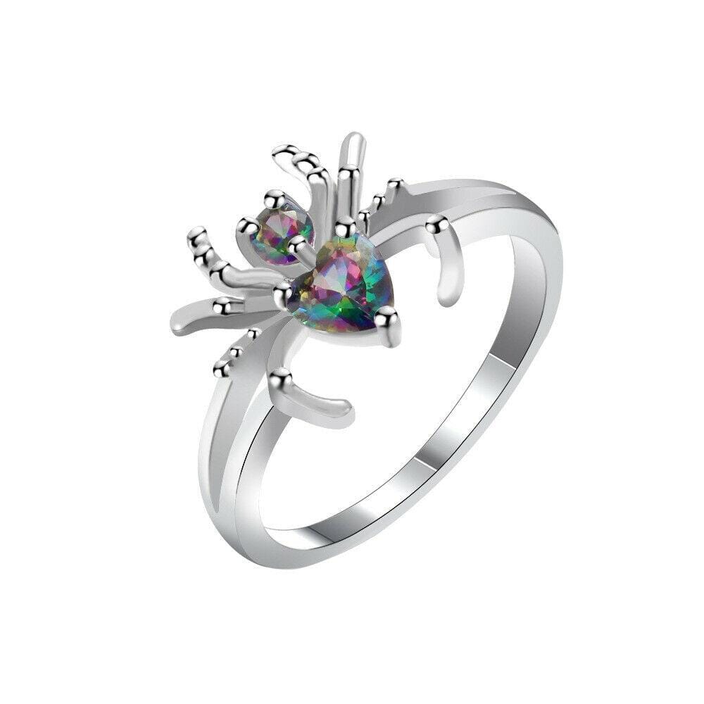 Rainbow Mystic Topaz Spider RingRing6