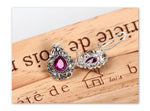 Blue/Pink Sapphire Stud Earrings - 925 Sterling SilverEarrings