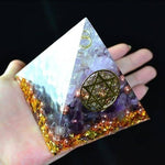 Orgone Pyramid Amethyst Natural CrystalHome Decor