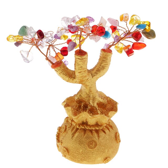 Citrine Bonsai Money Lucky TreeHome DecorMulti-Color