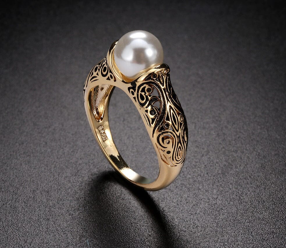 Vintage Simulated Pearl RingsRing6Gold