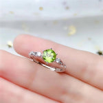 Peridot Tiny Stone Ring - 925 Sterling SilverRing