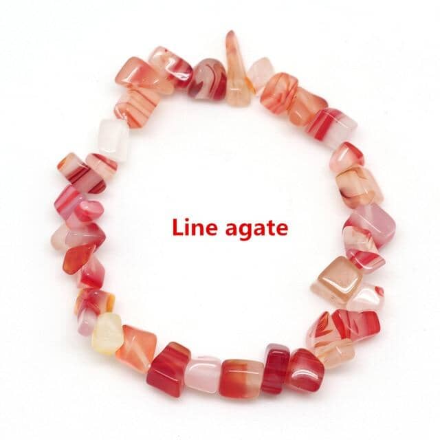 Natural Crystals Bead BraceletsBraceletLine Agate