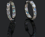 Numerous White Fire Opal Oval Earrings -Earrings