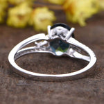 Unique Promise Sapphire Ring - 925 Sterling SilverRing
