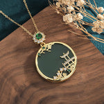 Ice Chalcedony Jade Pendant NecklaceNecklace