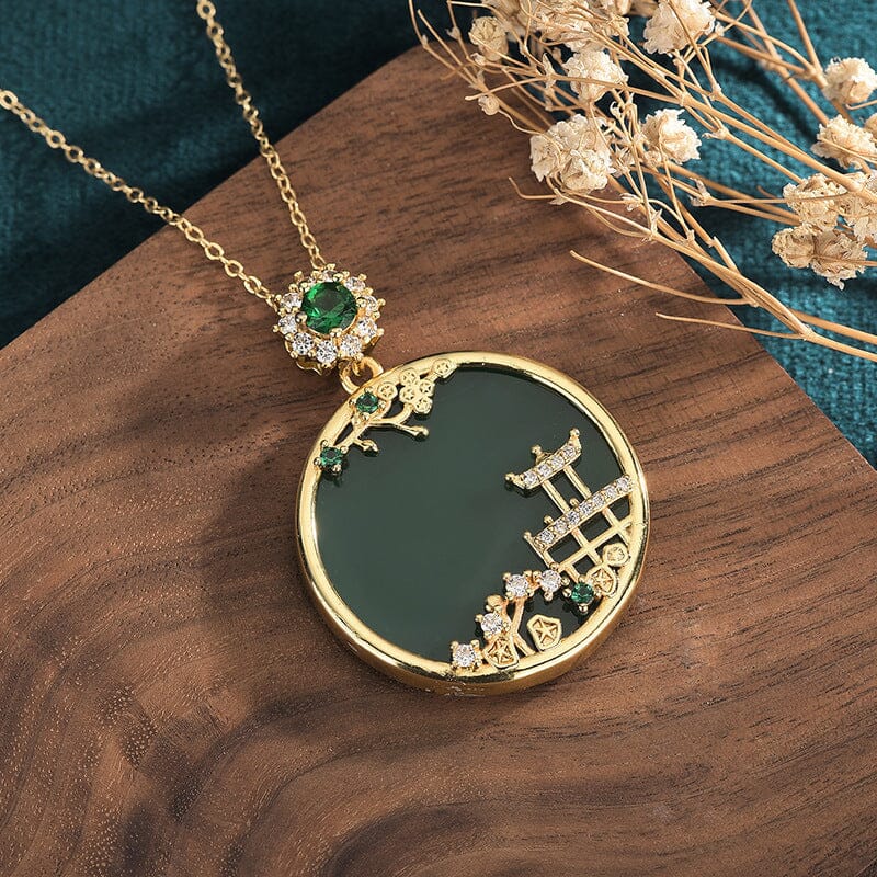 Ice Chalcedony Jade Pendant NecklaceNecklace