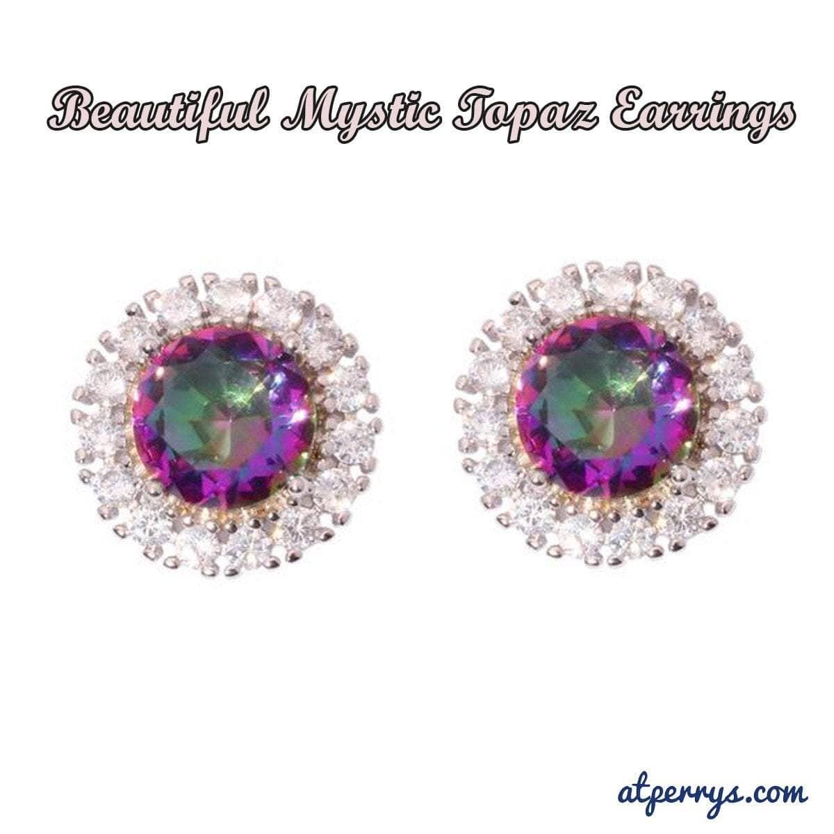 Mystic Topaz Silver EarringsEarrings