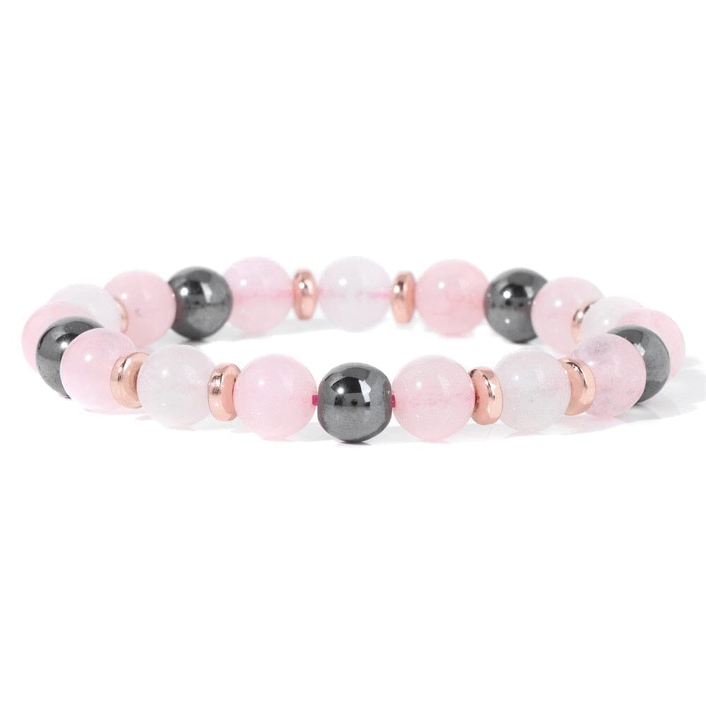 Natural Stone Aventurine and Other Stones with Hematite Beads BraceletBraceletPink Quartz17CM