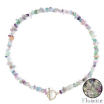 Boho Fashion Aventurine and other Stone Chips ChokerNecklace15 Fluorite