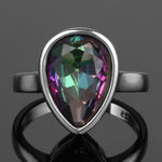 Water Drop Rainbow Mystic Topaz Ring - 925 Sterling SilverRing