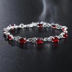 Ruby Link Bracelet - 925 Sterling SilverBracelet