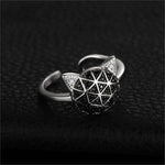Black Onyx Cat Adjustable Ring - 925 Sterling SilverRing