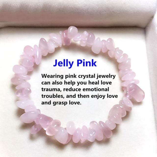 Natural Crystals Bead BraceletsBraceletJelly Pink