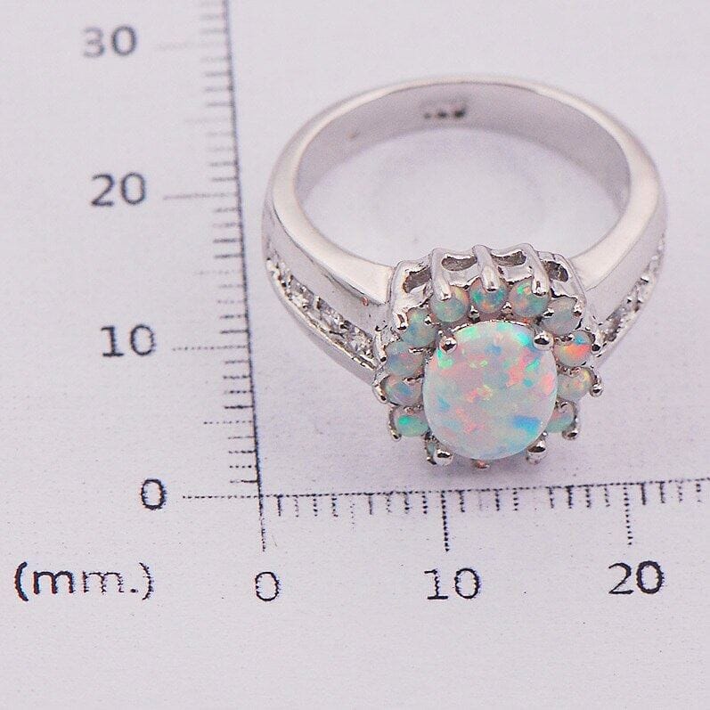 Fashion Classic White Fire Opal Ring - 925 Sterling SilverRing