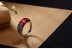 Amber Gemstone Authentic S925 Fine Jewelry Ring Sterling Silver - ResizeableRing