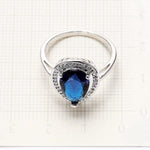 Pretty Classic Water Drop Ruby Ring - 925 Sterling SilverRing