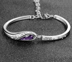 Sapphire Silver Charm BraceletBraceletAMETHYST