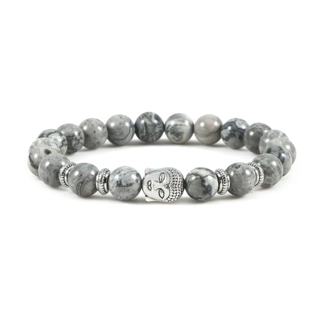 Men Buddha Natural Stone Bead BraceletsBraceletPicasso