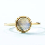 Natural Labradorite Adjustable Gold RingRing