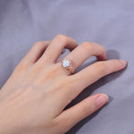 White Fire Opal Rose Gold RingRing