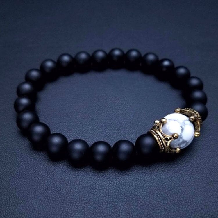 Luxury Crown Natural Tiger Eye Stone Bead BraceletsBracelet