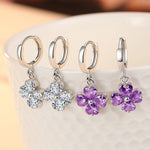 Exquisite Jade Clover Long Tassel Earrings - 925 Sterling SilverEarrings