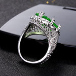 Rectangular Green Morganite RingRing