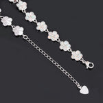Floral White & Blue Fire Opal BraceletBracelet