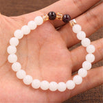 Natural White Chalcedony Charm BraceletBracelet
