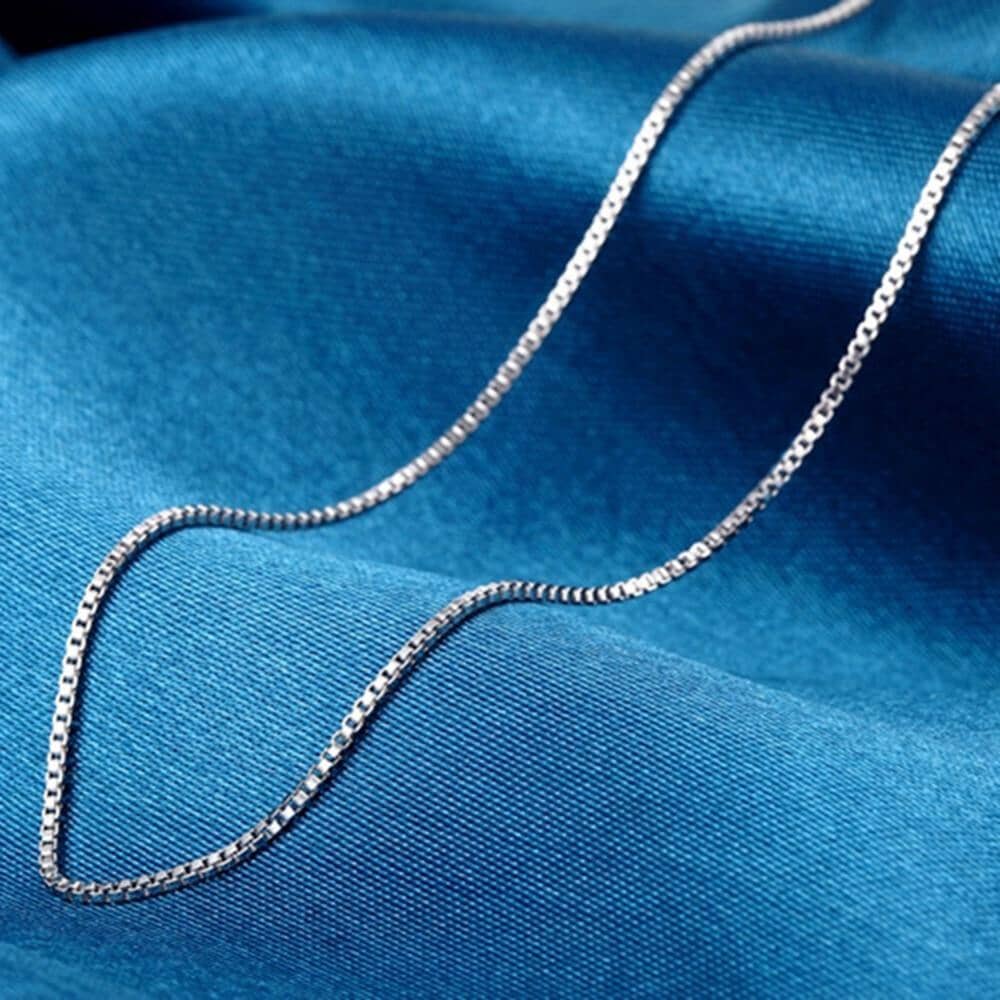 100% Genuine 925 Sterling Silver Twisted Chain NecklaceNecklace