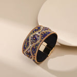 Bohemian Retro Punk Style Full Rhinestone Handmade Bracelet CuffBracelet