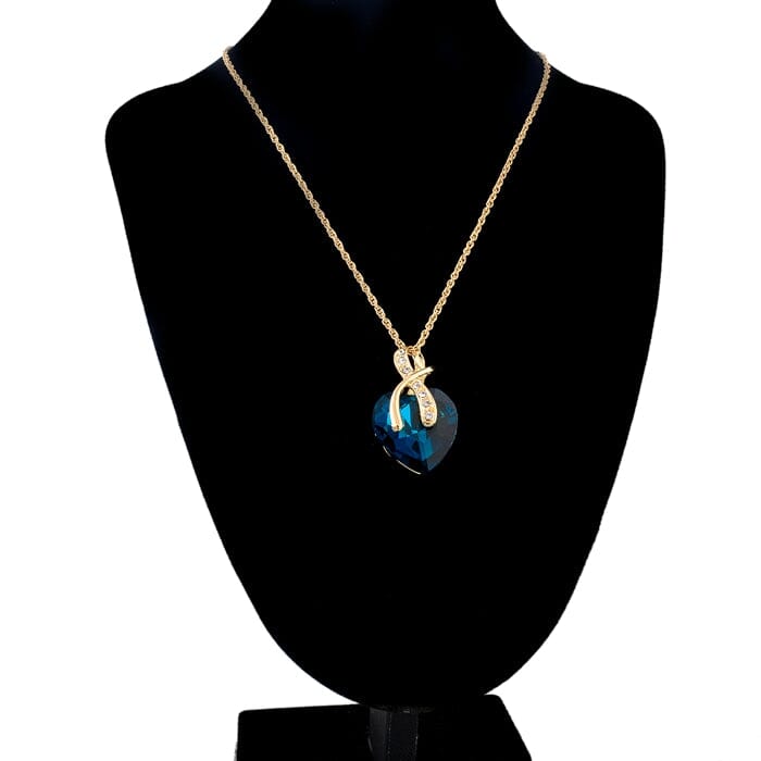 Austrian Crystal Heart PendantsNecklace
