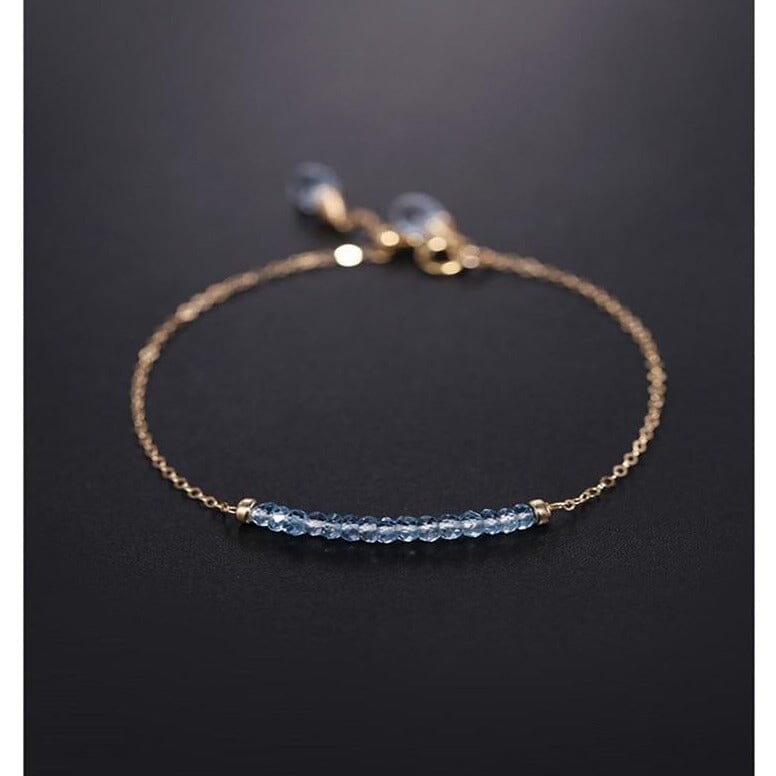 Blue Topaz Yellow 14K Gold BraceletBracelet