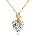 Austrian Crystal Heart PendantsNecklace