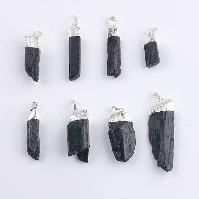 Natural Black Tourmaline NecklaceNecklaceSilver