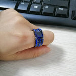 Blue Black Gold Sapphire Stone RingRing