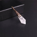 Reiki Dowsing Amulet Crystal Divination Obsidian PendulumPendulumWhite Crystal